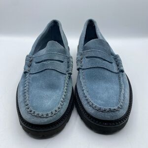 G.H.Bass & Co Weejuns Penny Loafers Mens 8D Larson Slate Blue Preppy Casual NWOB